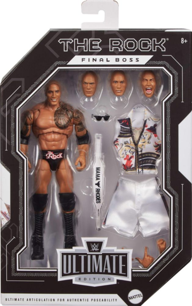 The Rock Final Boss 6 Pulgadas Ultimate Edition Mattel WWE Accesorios