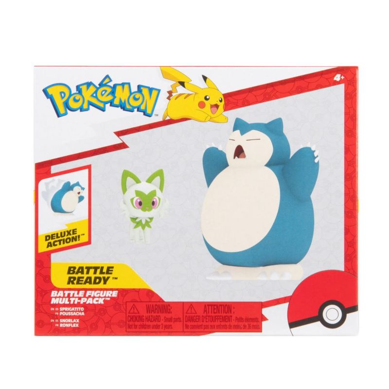 Pokémon 2 Figure Pack Asst 4 5 Snorlax 2 Sprigatito Jazwares