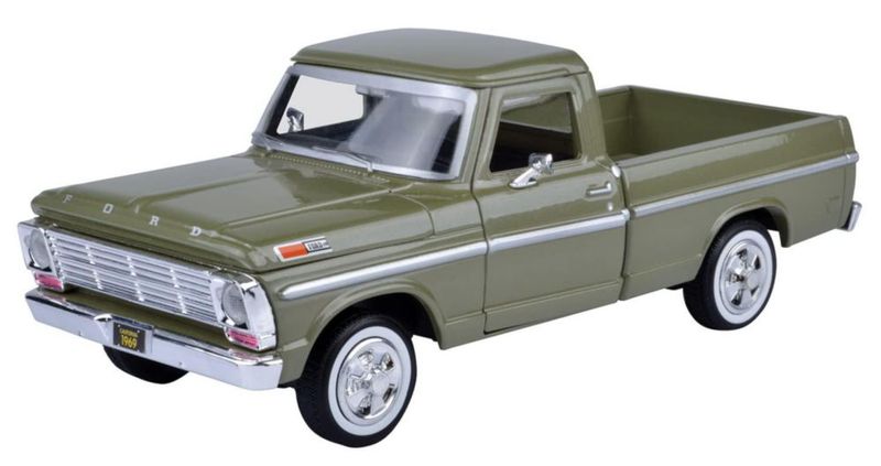 Ford F 100 Pickup 1969 Escala 1 24 Motor Max Verde Manual