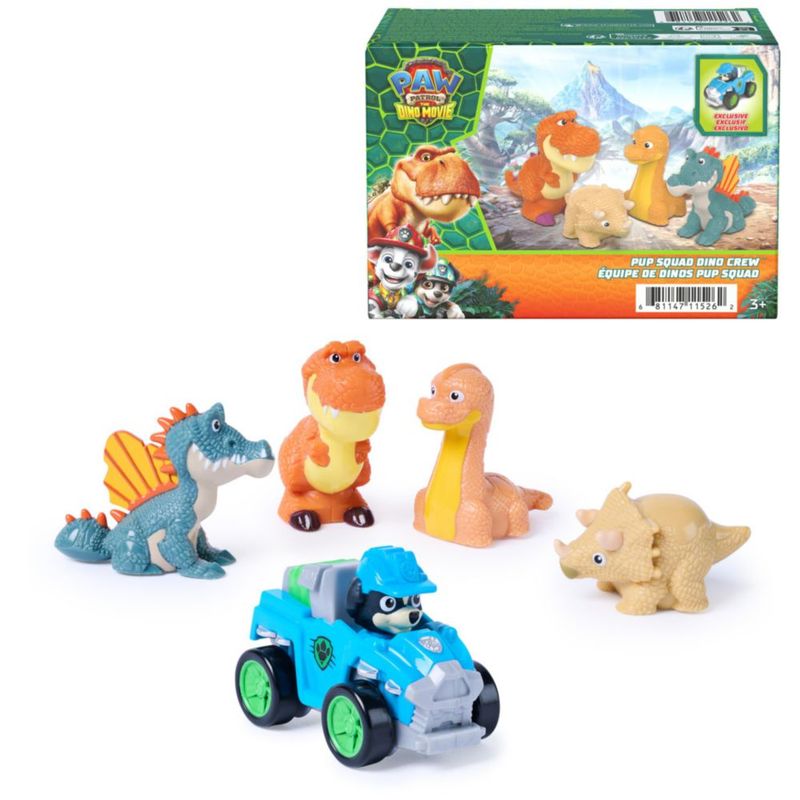Paw Patrol Pup Squad Dino Crew Rex Racer 4 Figuras Dinosaurio