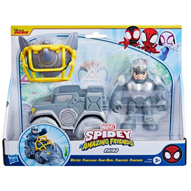 Hasbro Spidey and His Amazing Friends Rhino Demoledor Set Figura