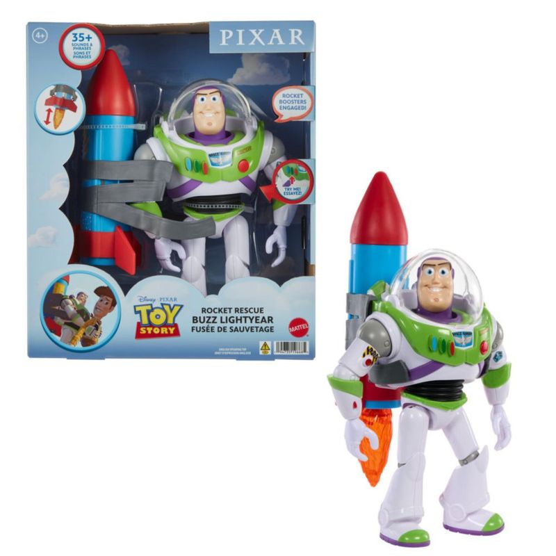 Figura de Acción Buzz Lightyear 12 con Cohete Disney Pixar Toy Story