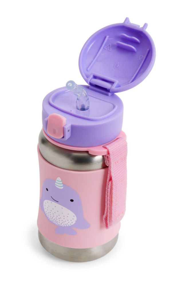 Vaso entrenador Skip Hop Zoo con popote de acero inoxidable de 350 mL