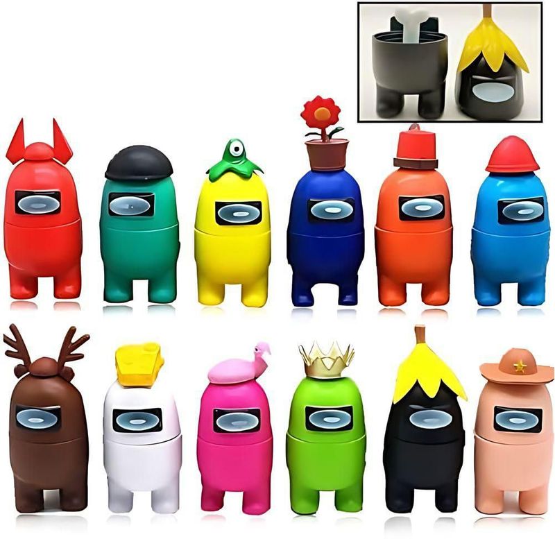Juego de 12 Figuras de Acción Among Us II PVC Multicolor