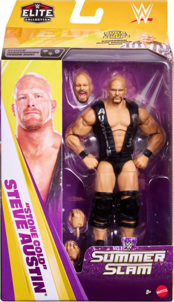 Figura de acción WWE Elite Collection Steve Austin Jesse The Body