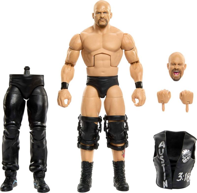Figura de acción WWE Elite Collection Steve Austin Jesse The Body