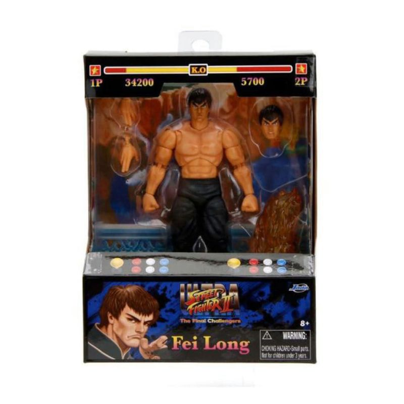 Jada Street Fighter II Fei Long Figura Acción 15 cm 20 Puntos