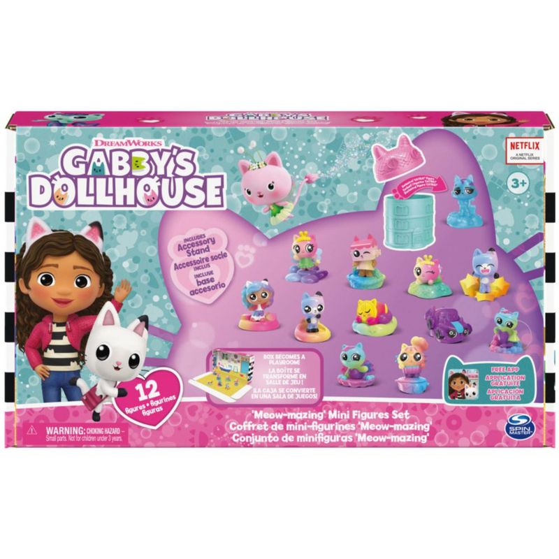 Gabby s Dollhouse Paquete 12 Minifiguras Arcoíris Spin Master