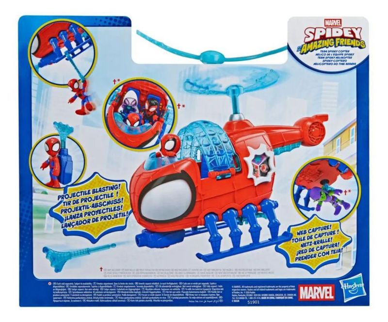Helicóptero Spidey and His Amazing Friends Marvel 25 4cm