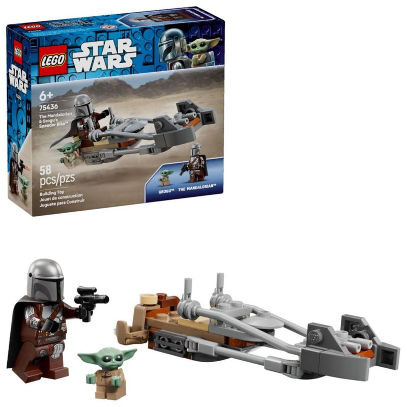 LEGO Star Wars Moto Speeder Mandaloriano Grogu Set Construcción