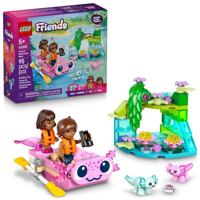 LEGO Friends Aventuras en el Barco Ajolote 42681 Minibarco y Ajolotes