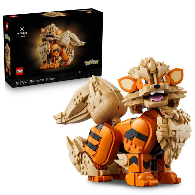 LEGO Pokémon Arcanine 72160 Figura Articulada para Decoración 1190
