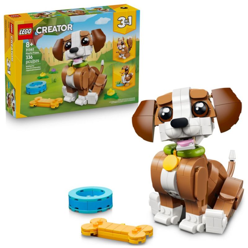LEGO Creator Lindos Animales Cachorro Juguetón 3 Formas Niños 8