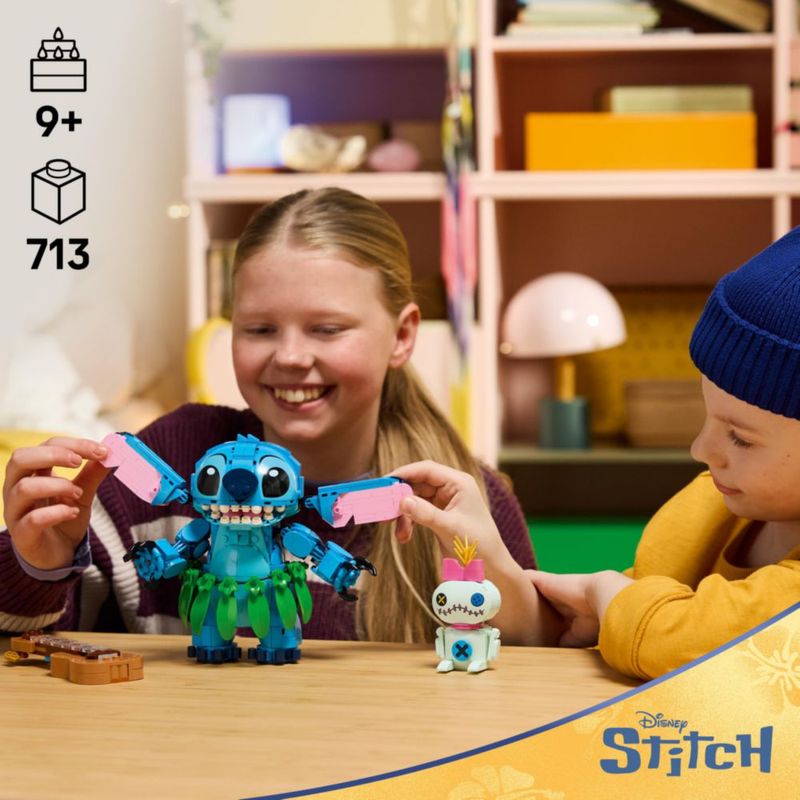 LEGO Disney Stitch y Scrump Set Construcción 713 Piezas para Niños
