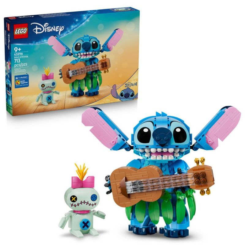LEGO Disney Stitch y Scrump Set Construcción 713 Piezas para Niños