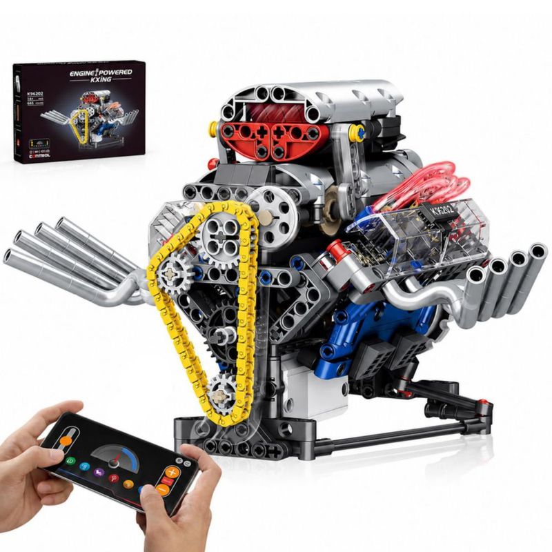 Kit de Construcción 665 PCS STEM YRHDYU V8 Motor A Escala