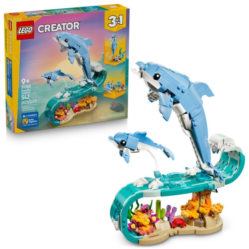 LEGO Creator Animales Marinos Hermosos Delfines 31385
