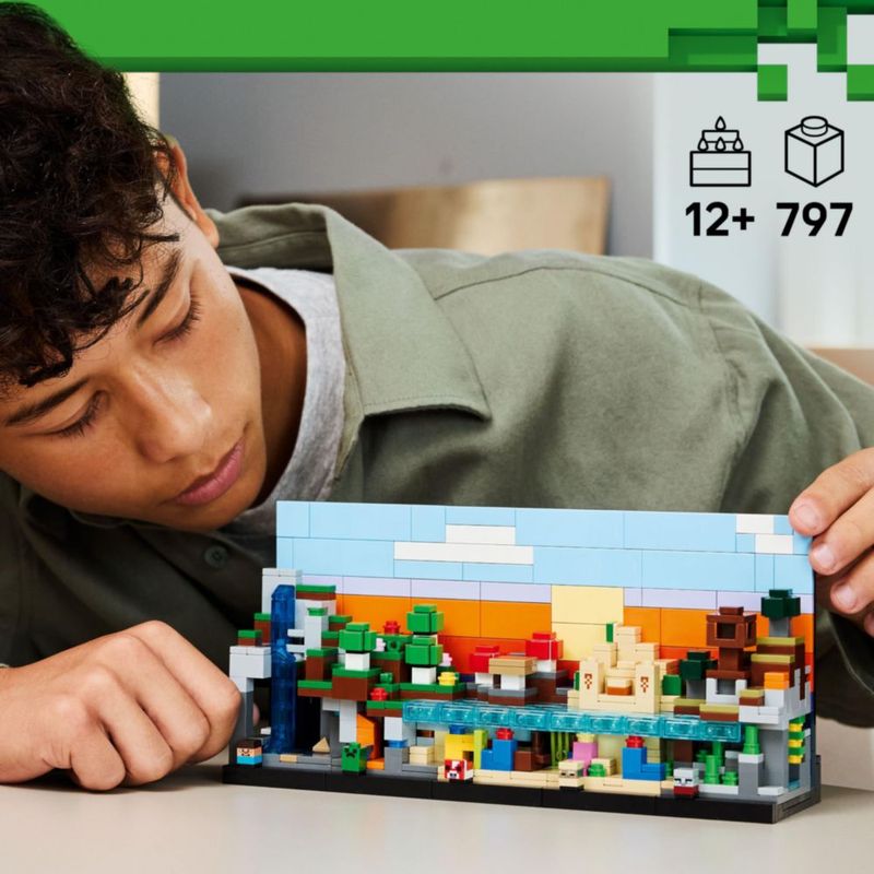 LEGO Minecraft Minibiomas Set 797 Piezas para Niños