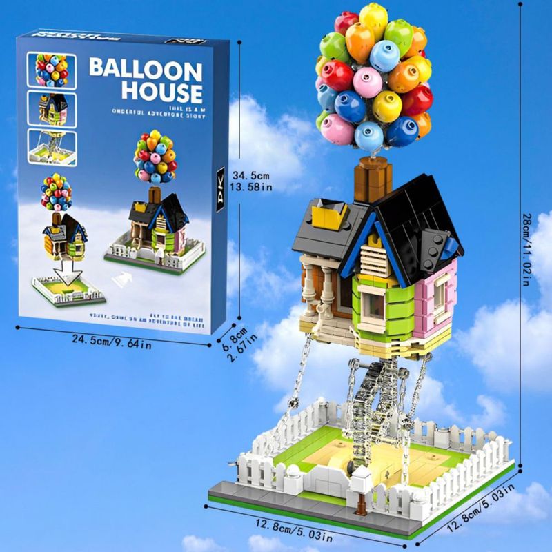 EPANO 555pcs Kit Casa con Globos Juguetes Construcción Creativo Azul A