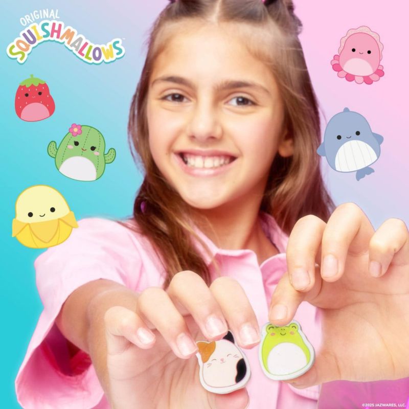 Squishmallows Pack 25 Borradores Mini Figuras Coleccionables Útiles