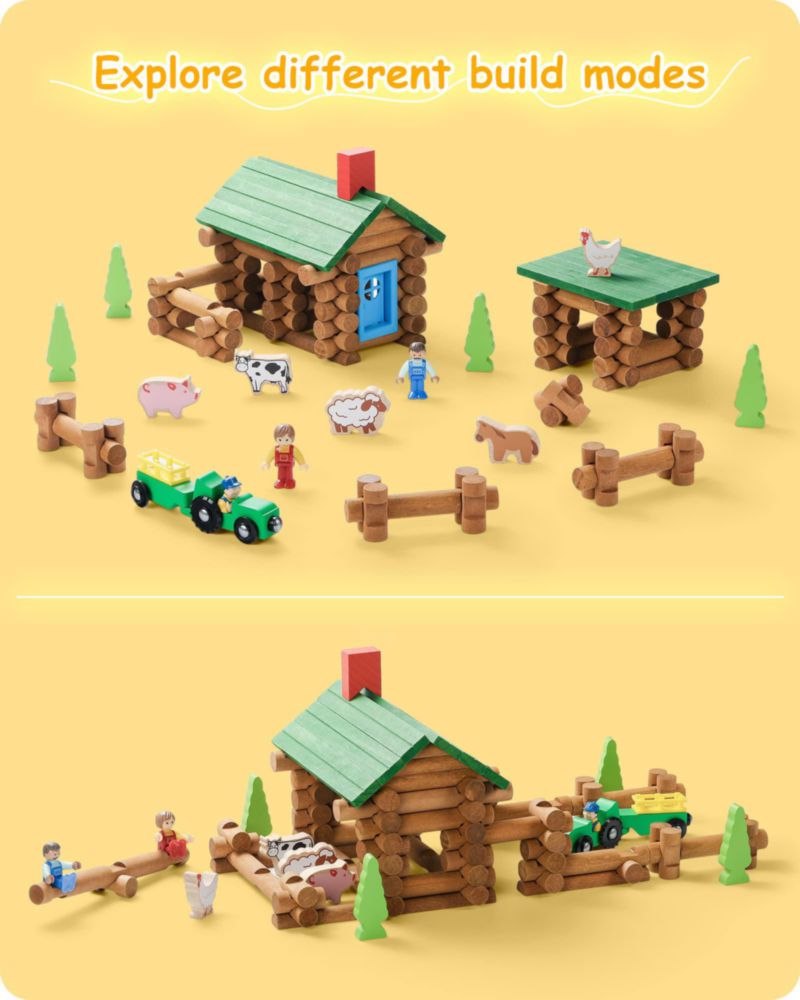 Juego de Cabaña de Madera SainSmart Jr 122 Piezas STEM Niños