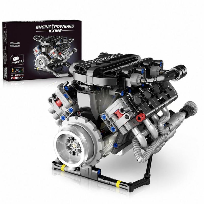 Motor V8 A Escala 715 Piezas YRHDYU