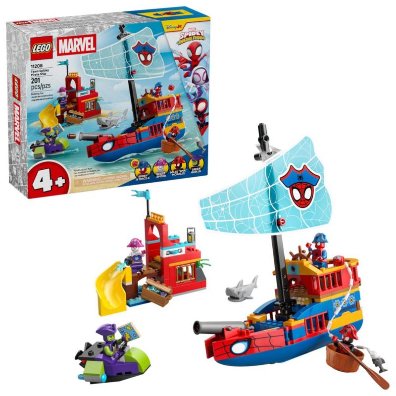 LEGO Marvel Spidey Barco Pirata 11208 4 Minifiguras