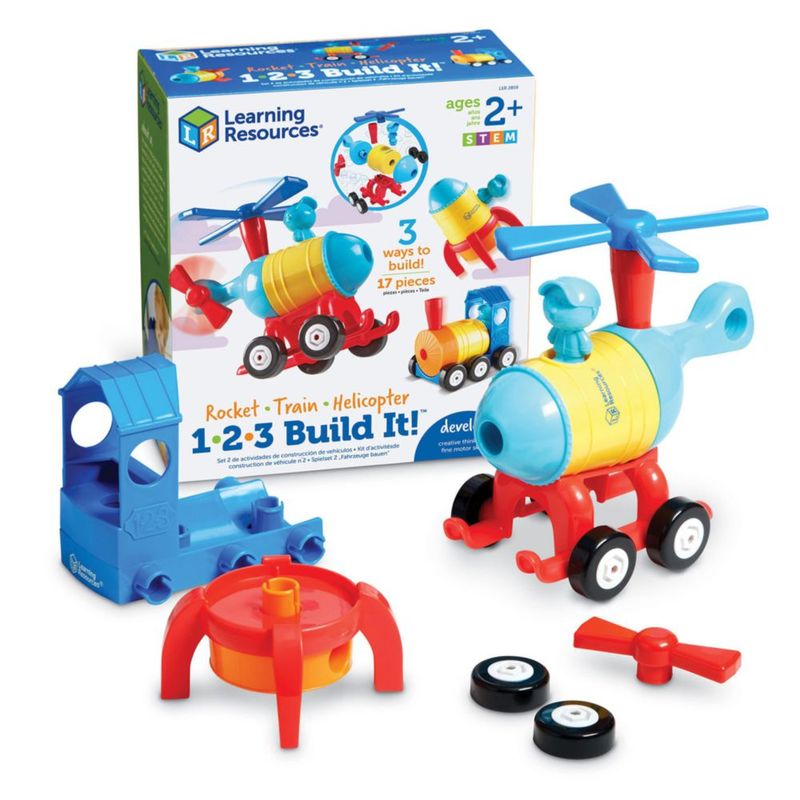Helicóptero Tren Cohete Build It Learning Resources 17 Piezas