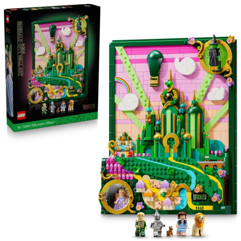 Lego Wicked Arte Mural Emerald City Decoración 6 Minifiguras Elphaba
