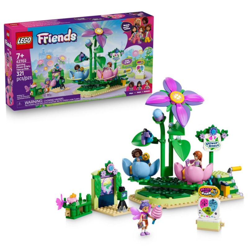 LEGO Friends Tacitas Giratorias Flores y Hadas 42702 Set 321 Piezas