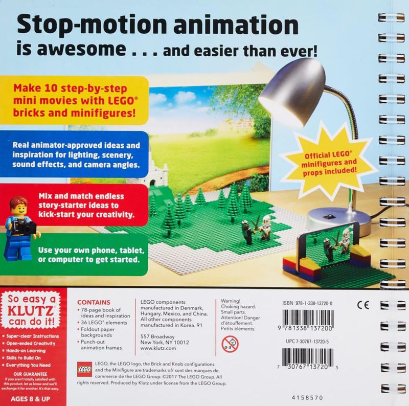 Lego Klutz KLZ813720 Haz Películas Animación Parada 36 Piezas