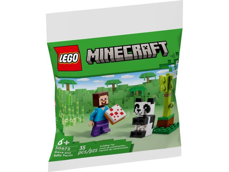LEGO Minecraft Steve and Baby Panda 30672 35 Pz