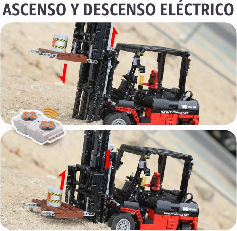 Carretilla elevadora teledirigida Mould King WX13106 1743 Piezas