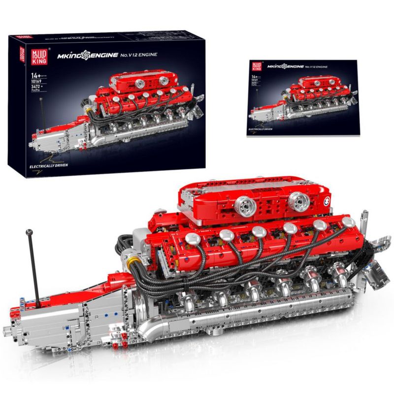 Kit Mould King 10169 V12 Motor Juegos 3472 Piezas para Mayores de 14