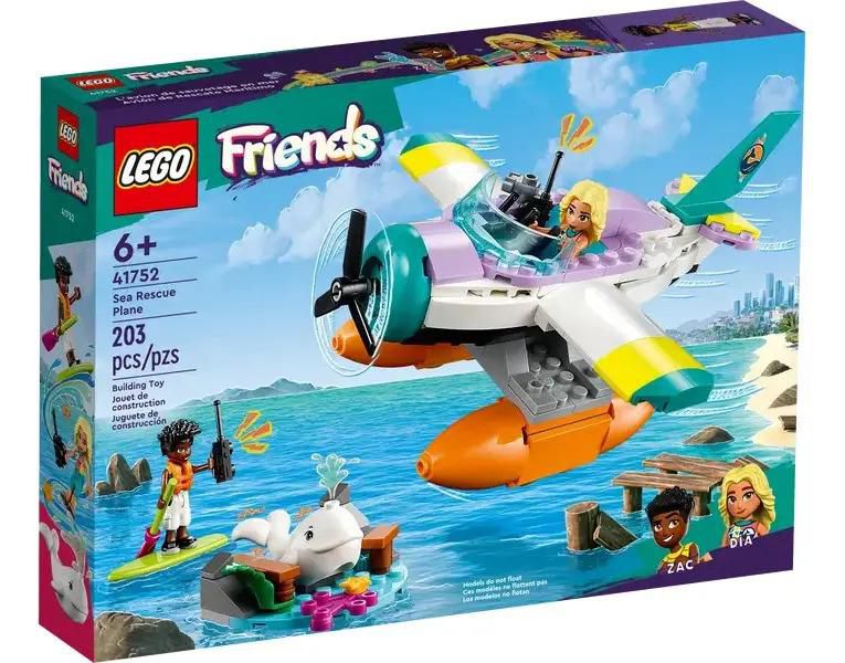 Avión de Rescate Marítimo Lego Friends 41752 203 Piezas