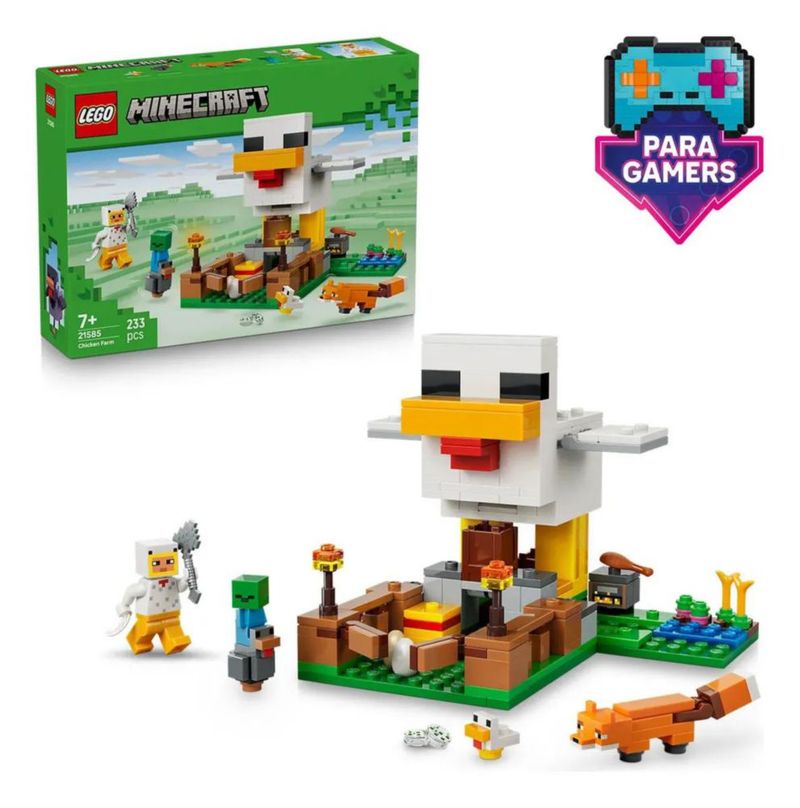 Juguete Lego Minecraft 21585 233 Piezas Modelo Gallinas