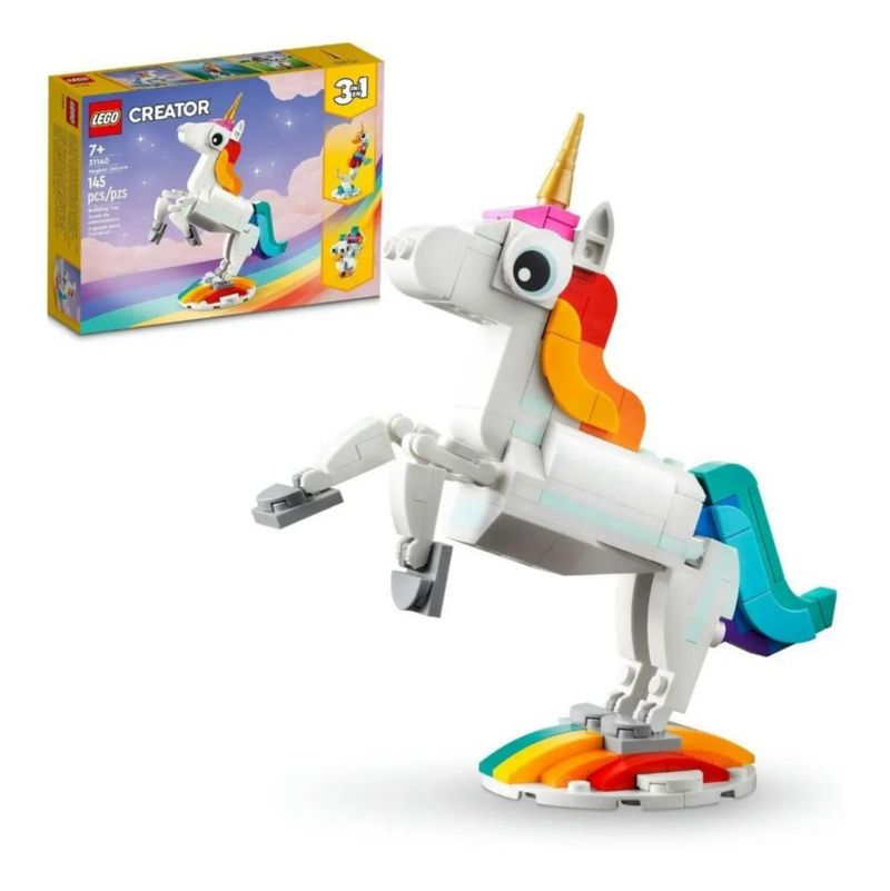 Lego Creator 3 em 1 Unicornio Mágico 145 Piezas