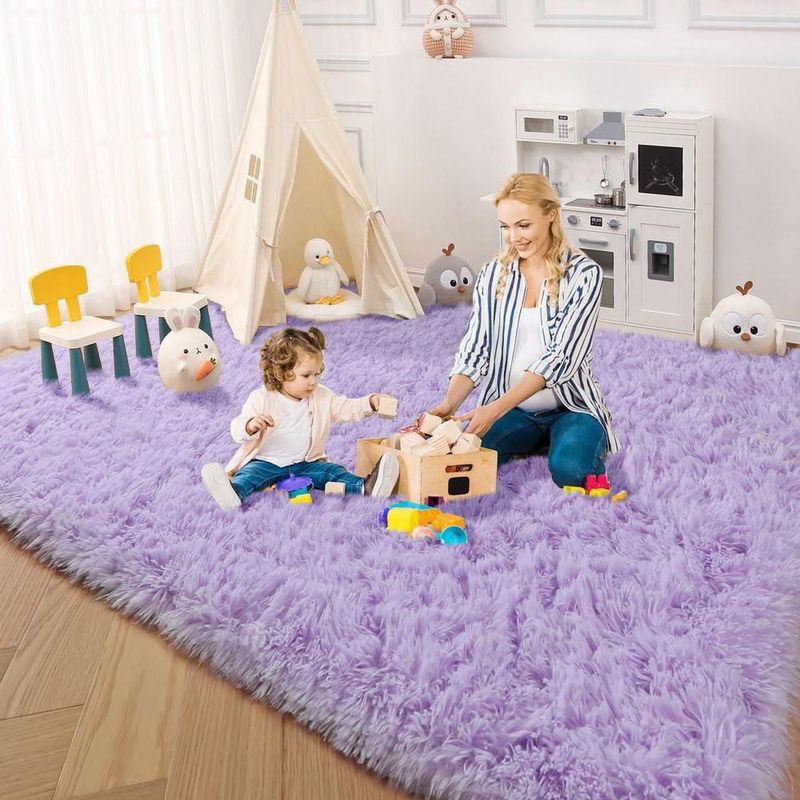 Alfombra PAGISOFE 152 cm x 127 cm Morado Suave