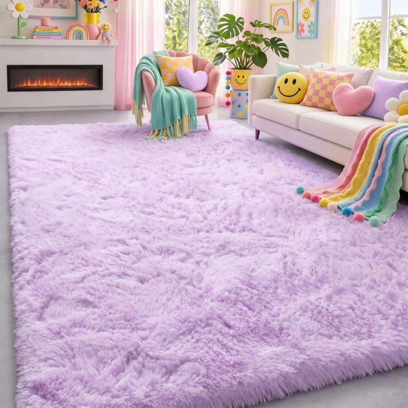 Alfombra PAGISOFE 152 cm x 127 cm Morado Suave