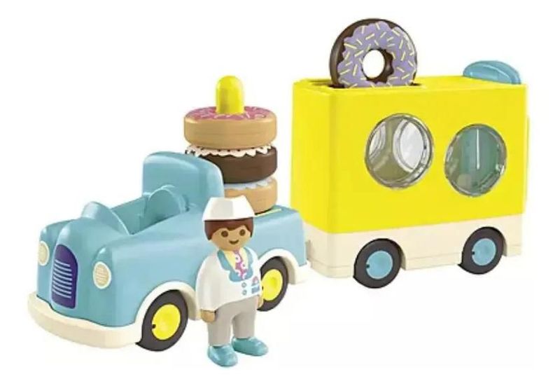 Juguete Playmobil Junior 71702 Camión Remolque Donas Plástico