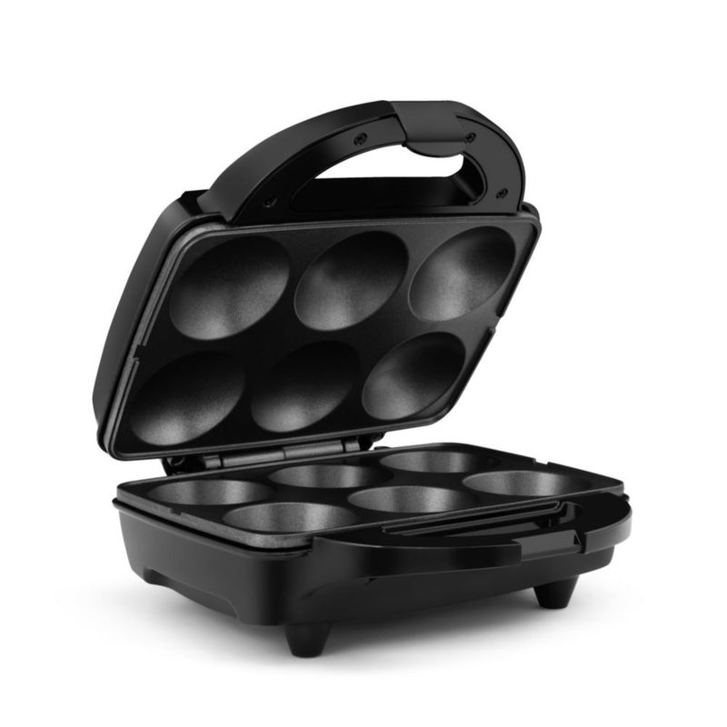 Máquina eléctrica para cupcakes Holstein Housewares de 6 piezas color negro