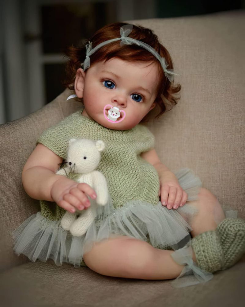 Muñeca Reborn Realista 60cm MIAISHUVO Vinilo Suave Accesorios Completo