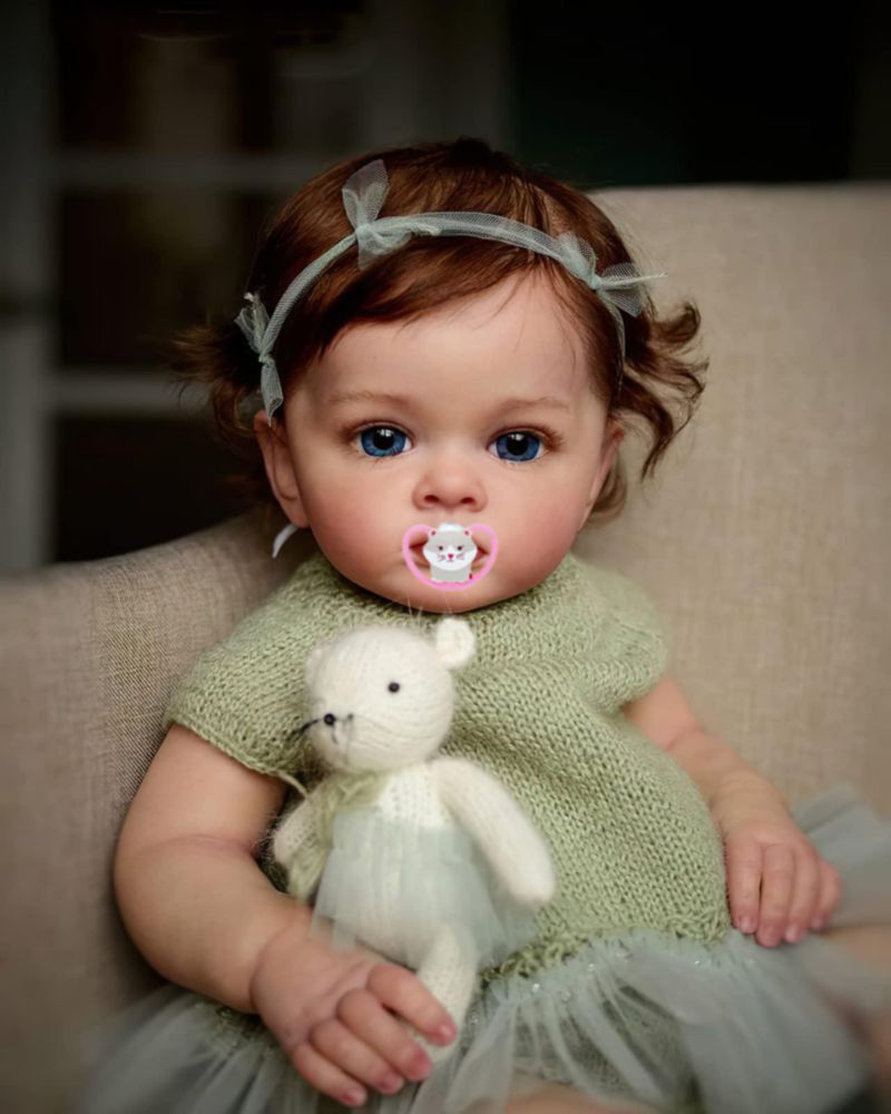 Muñeca Reborn Realista 60cm MIAISHUVO Vinilo Suave Accesorios Completo
