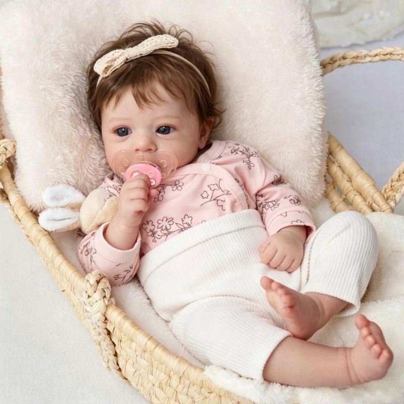 Muñeca Reborn Realista MIAISHUVO 19 Pulgadas 48cm Con Accesorios