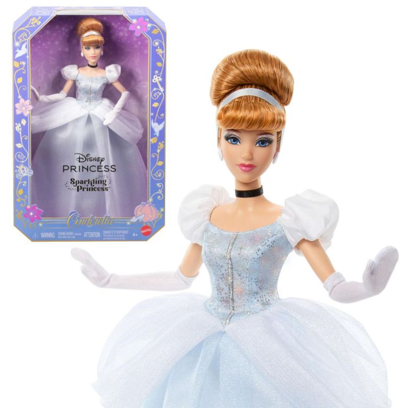 Muñeca Sparkling Princess Cenicienta Mattel 11 Puntos Articulación