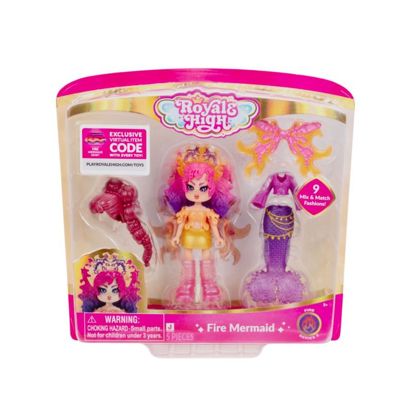 Royale High Figura Deluxe 3 Fire Mermaid Accesorios