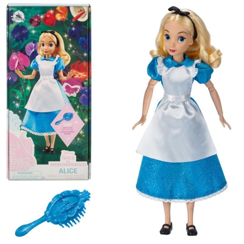 Muñeca clásica oficial de princesa Alice Disney Store 28 cm incluye