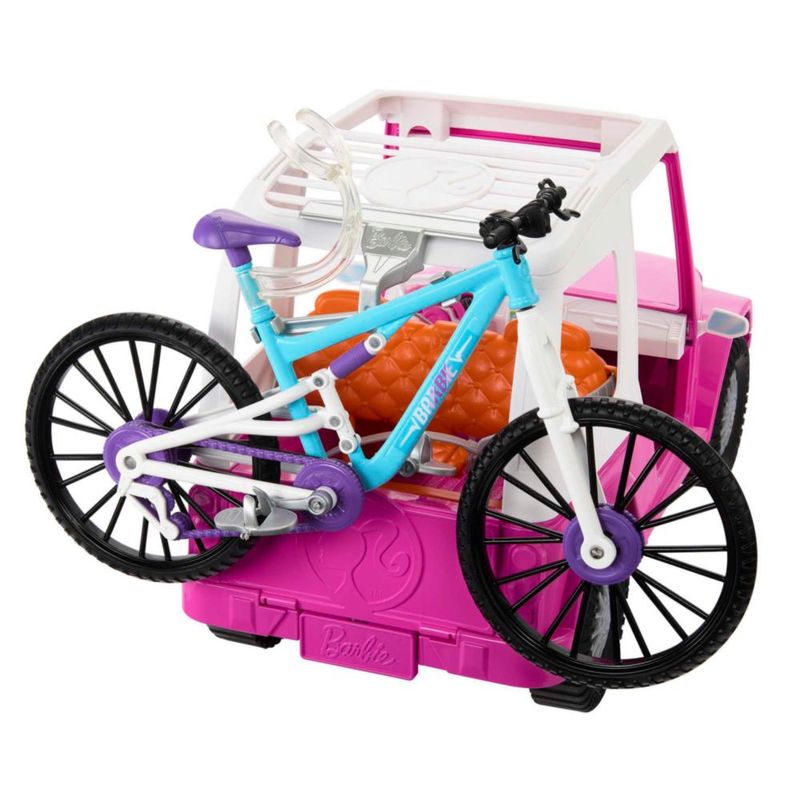 Barbie Set Juego Muñeca Bicicleta Montaña Rosa Niñas 3