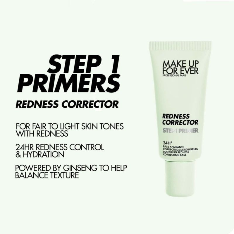 Primer Make Up For Ever Step 1 corrector de color 4 para enrojecimiento 30 ml