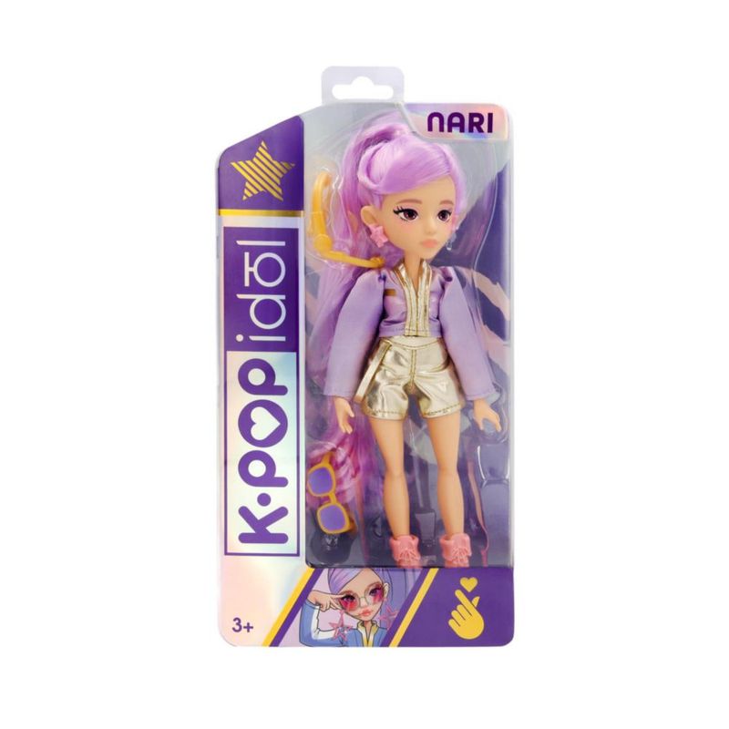 Muñeca K Pop Nari Pelo Lavanda Accesorios Incluidos IMC Toys Global